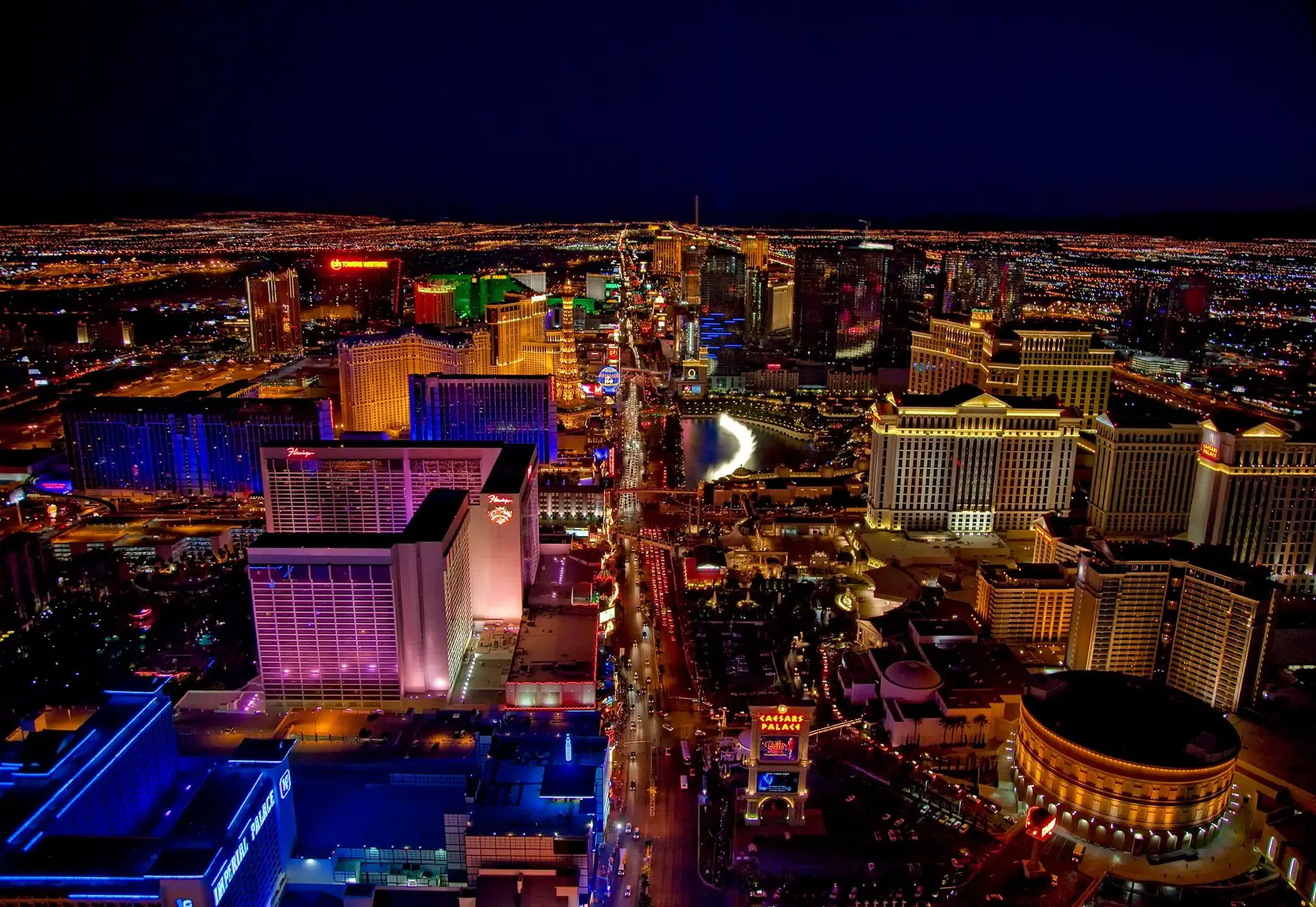 City skyline at night