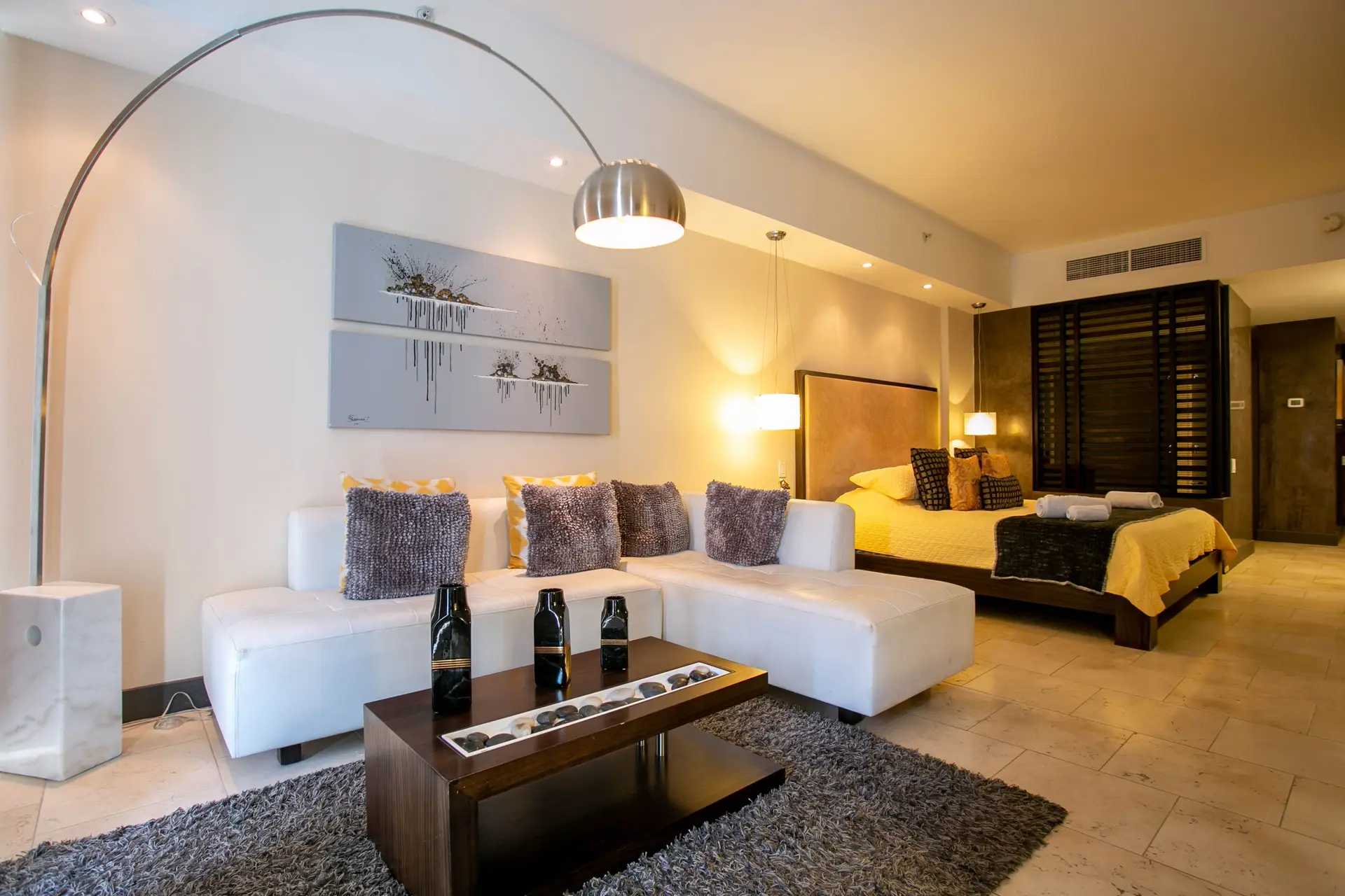 Modern hotel suite interior design