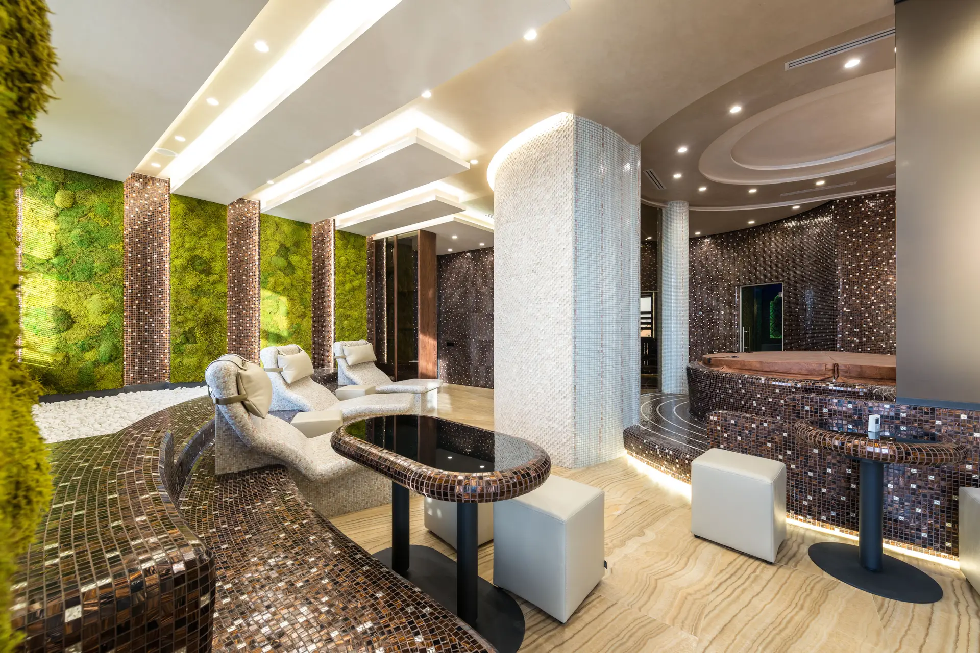 Luxury spa relaxation area