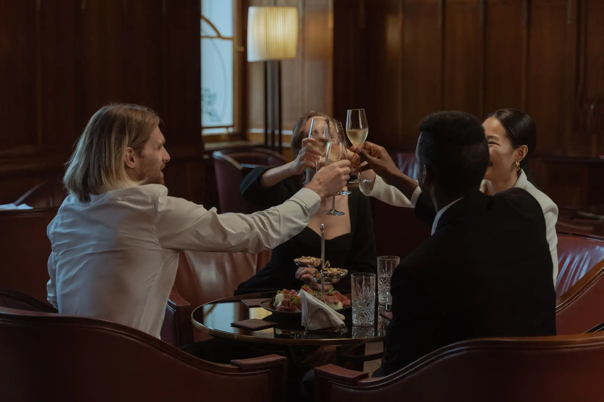 Group celebrating at event
